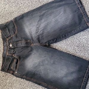 Men's Southpole shorts. Black with orange stitching. Size 34